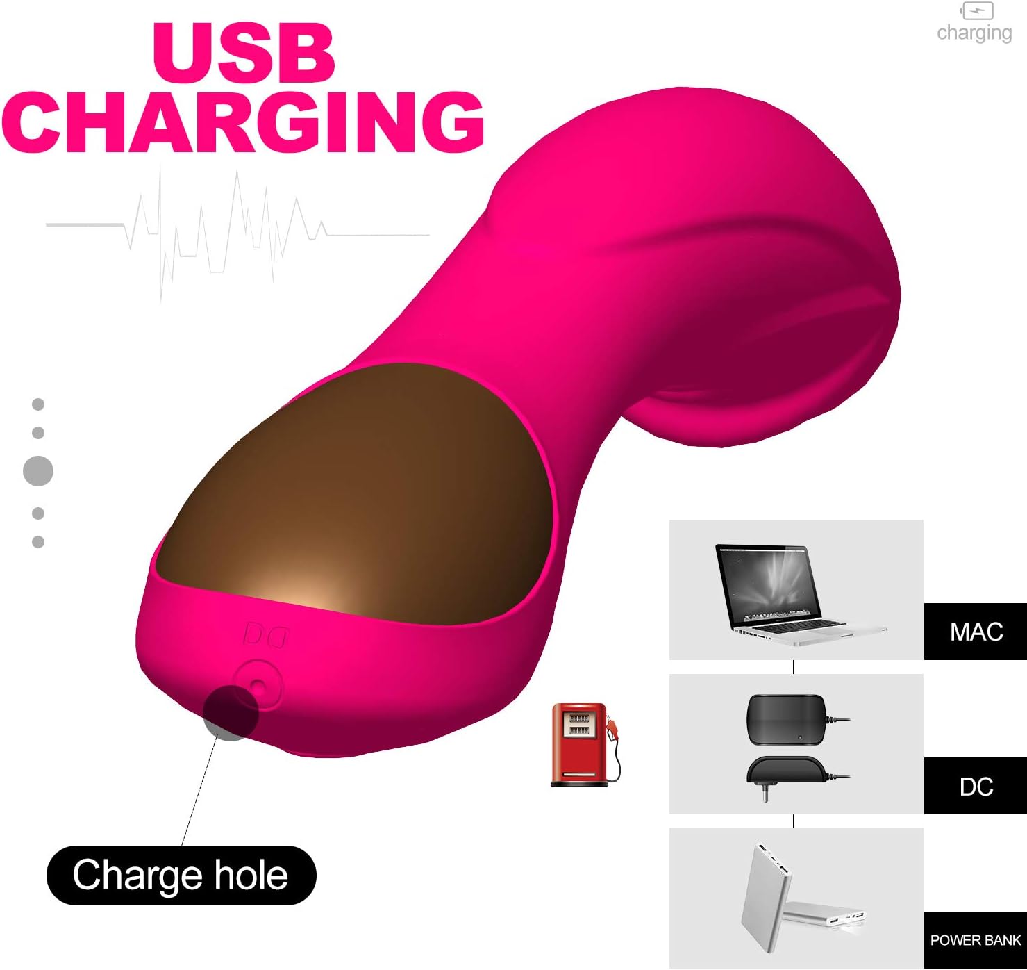 Vibromasseur Pour Femme,Clitoridien Puissant Silencieux Point G Vibrateur Sexuel Masseur,12 Mode Vibration Silicone Ultra Puissance USB Rechargeable Sex Toýs Pour Femme Couples (Rose Rouge)