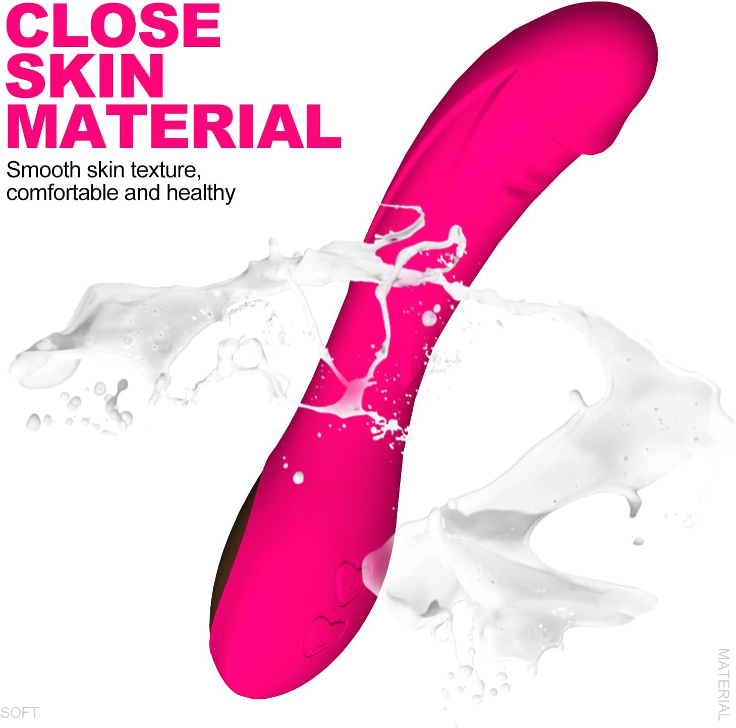 Vibromasseur Pour Femme,Clitoridien Puissant Silencieux Point G Vibrateur Sexuel Masseur,12 Mode Vibration Silicone Ultra Puissance USB Rechargeable Sex Toýs Pour Femme Couples (Rose Rouge)