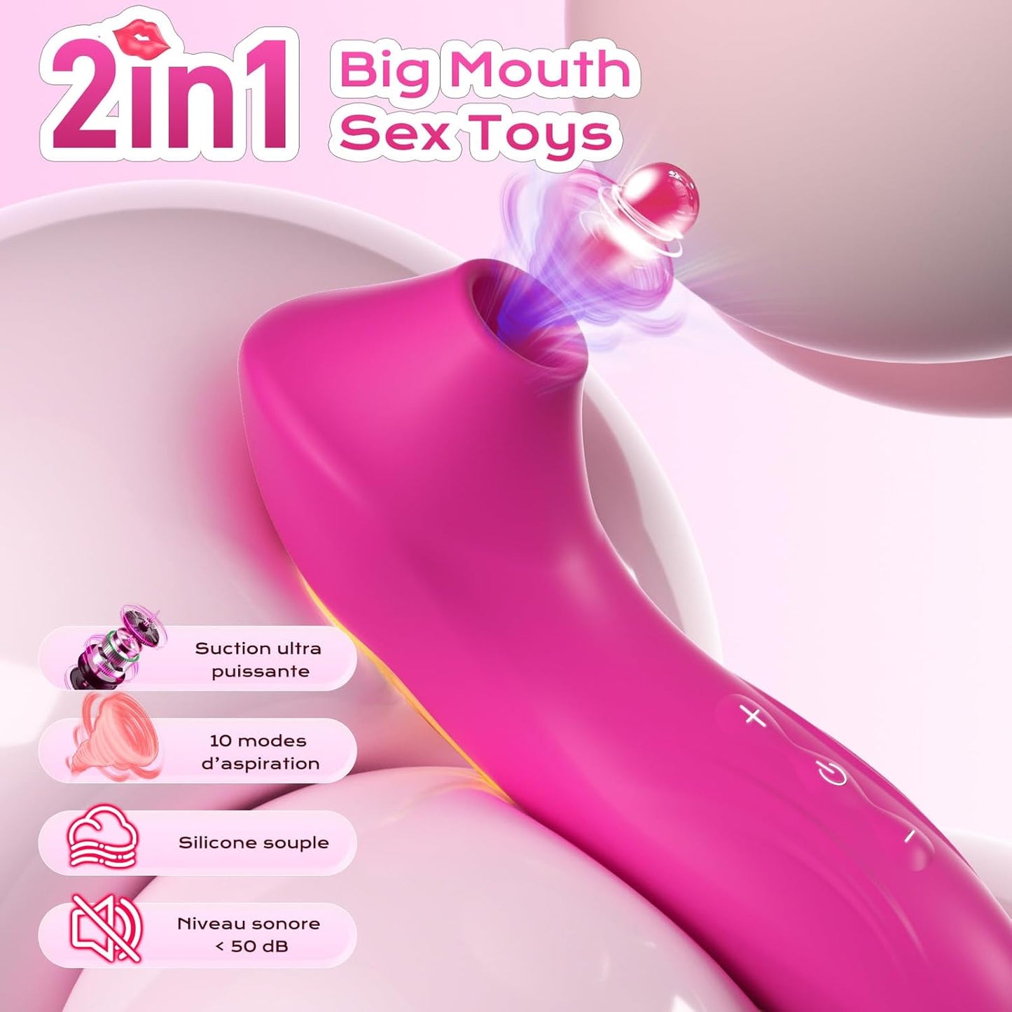 Vibromasseurs Feminin Clitoridien, Sex ToýS Femme Toys 10X10 Modes De Sucer Sextoyse Femme Clitoridienne Stimulateur Vibro-Masseur, Sextoyse Couple Plaisir Gode Vibro-Masseur Jouet Adulte