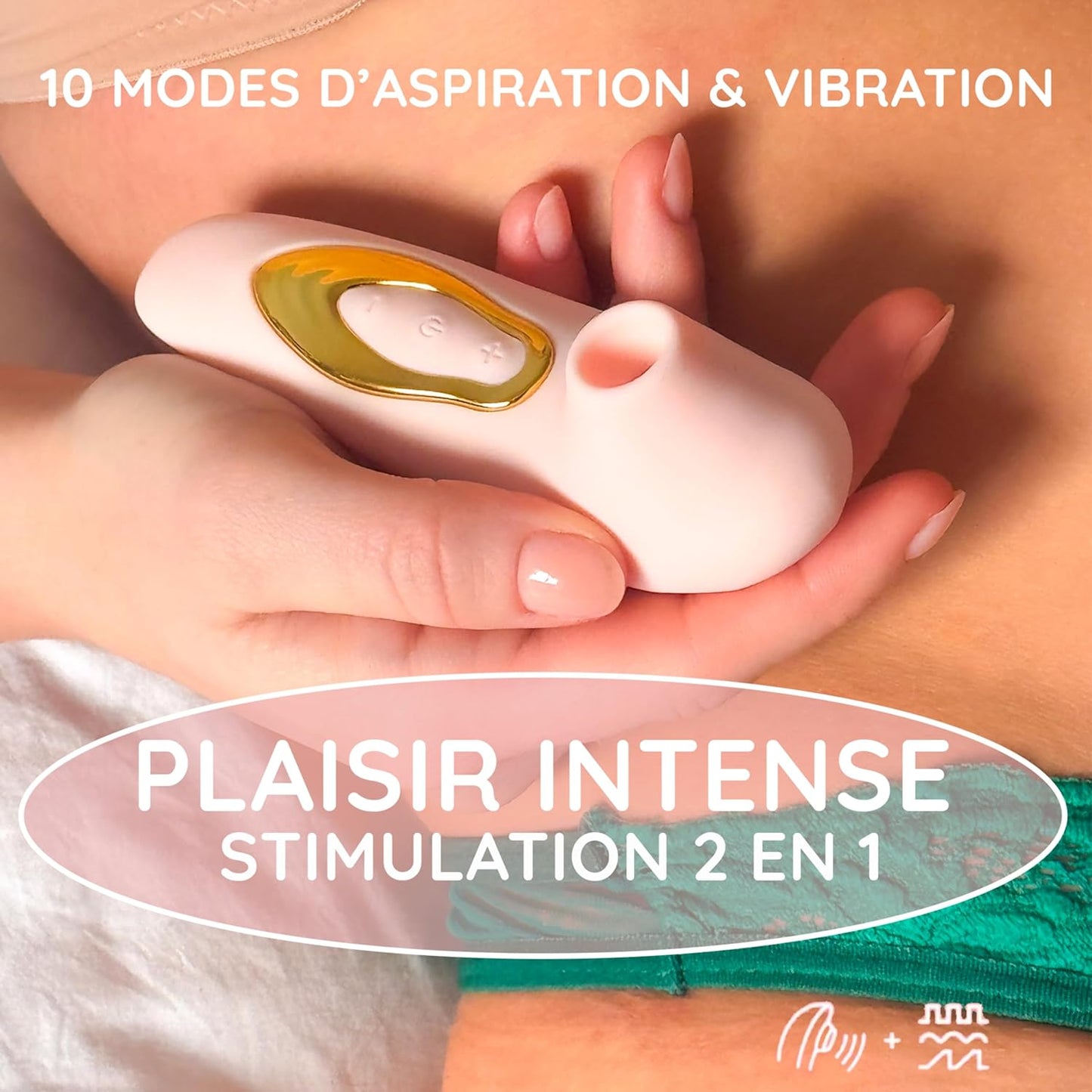 Sex Toys Femme Clitoridien I Vibro-Masseur Silencieux 10 Modes, Sextoyse Femme Clitoridienne Stimulation Clitoris I Sex Toys Couple, Jouet Adulte (Rose Poudrée)